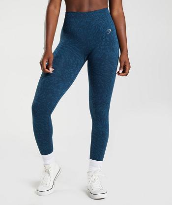 Dámské Legíny Gymshark Adapt Animal Seamless Tmavě Blankyt | CZ 4104JPQ